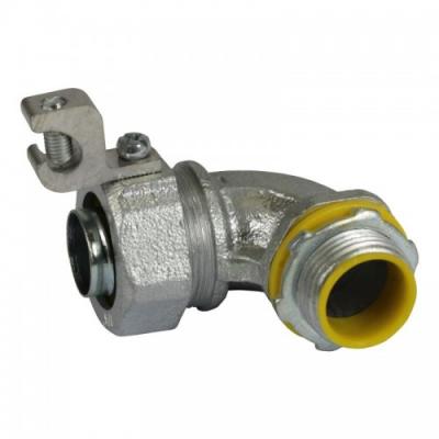 Steel&Malleable Liquid Tight Insulated Connector 90 degree With Grounding Lug